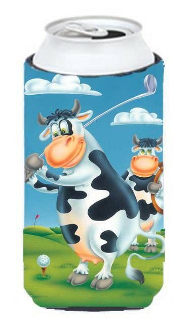 Cow playing Golf Tall Boy Hugger Can Cooler Sleeve Machine Washable Drink Collapsible Insulator Beverage Insulated Holder