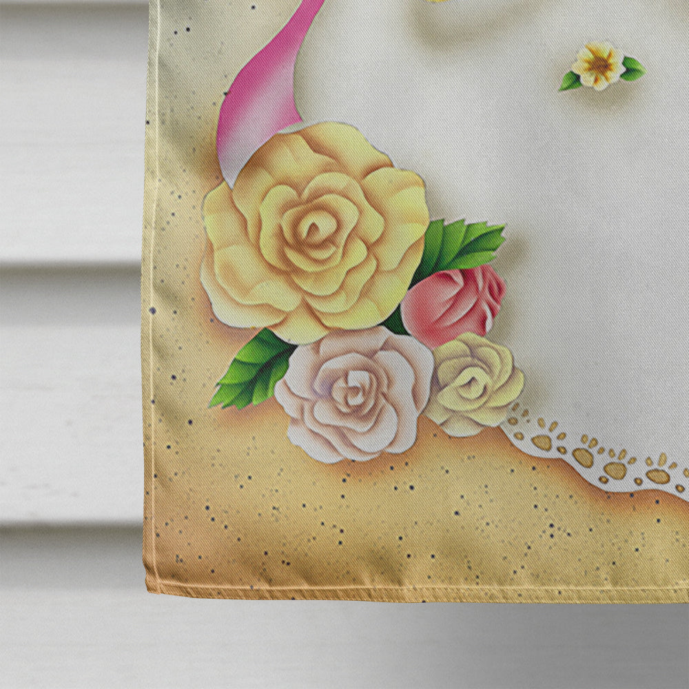 Wedding Rings House Flag 28x40 Porch Sleeve Pole Decorative Outside Yard Banner Artwork Wall Hanging, Polyester