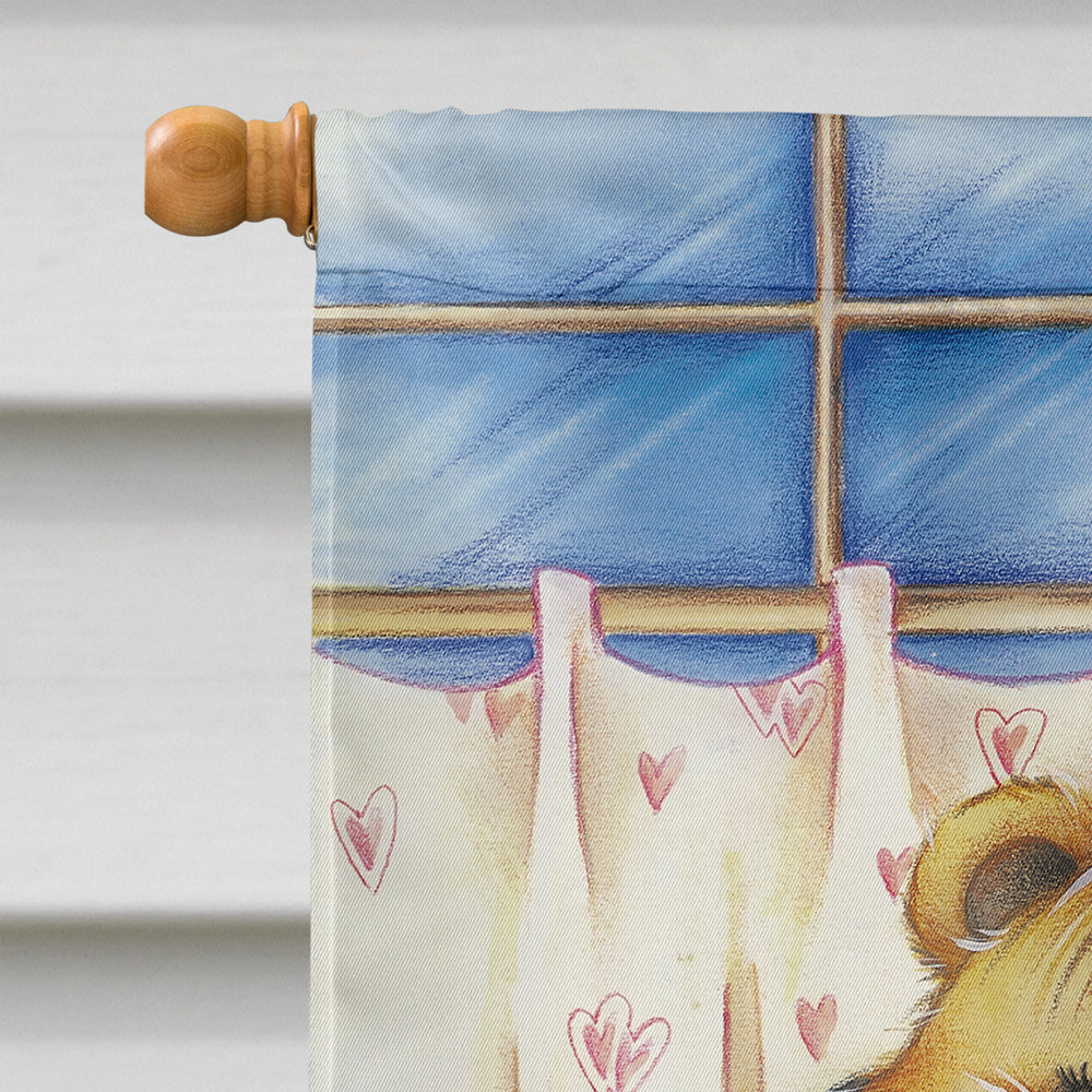 Teddy Bears In Love Valentine's Day House Flag 28x40 Porch Sleeve Pole Decorative Outside Yard Banner Artwork Wall Hanging, Polyester