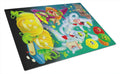 Witch Party with the Ghosts Halloween Cutting Board Tempered Glass Kitchen Cutting Surface, Heat Resistant Chopping, Non-Slip Feet, Food Prep & Serving