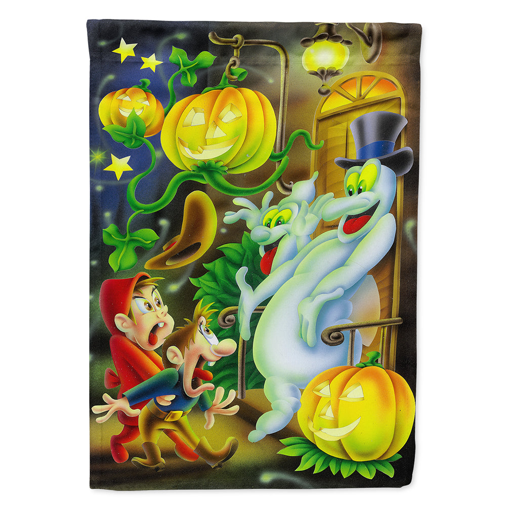 Scary Ghosts and Halloween Trick or Treaters House Flag 28x40 Porch Sleeve Pole Decorative Outside Yard Banner Artwork Wall Hanging, Polyester
