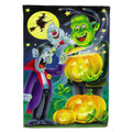 Halloween with Dracula and Frankenstein House Flag 28x40 Porch Sleeve Pole Decorative Outside Yard Banner Artwork Wall Hanging, Polyester