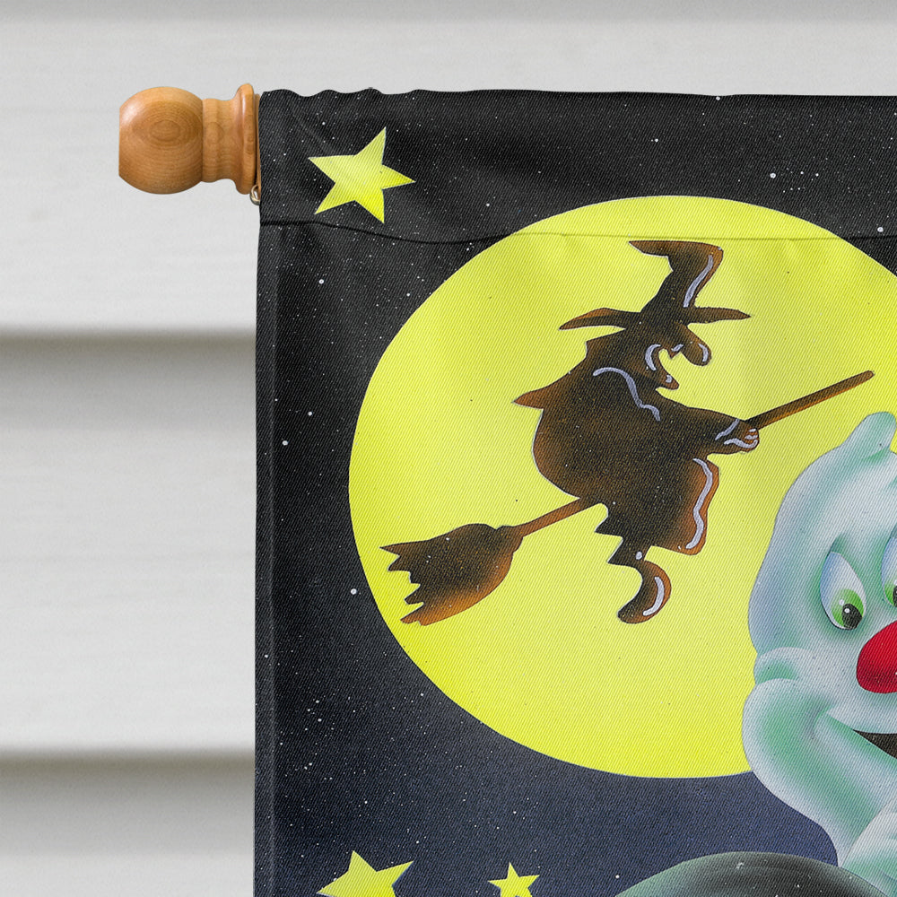 Halloween with Dracula and Frankenstein House Flag 28x40 Porch Sleeve Pole Decorative Outside Yard Banner Artwork Wall Hanging, Polyester
