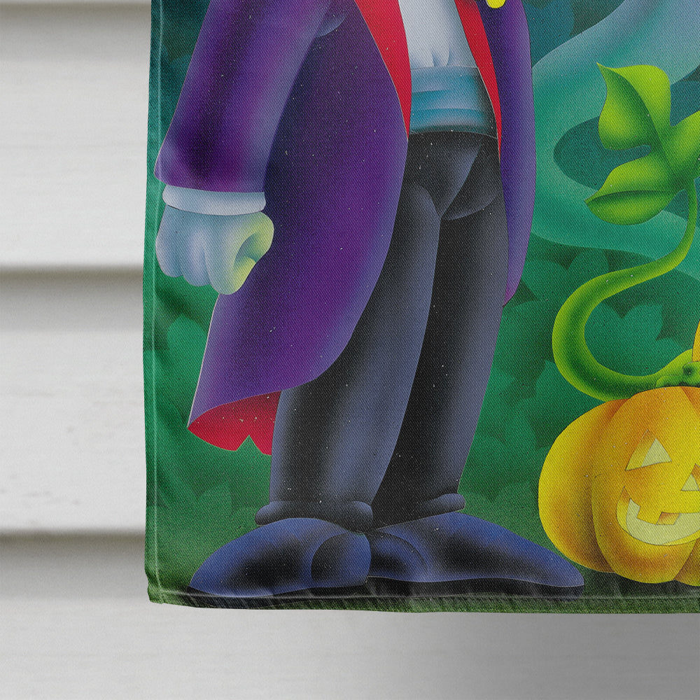 Halloween with Dracula and Frankenstein House Flag 28x40 Porch Sleeve Pole Decorative Outside Yard Banner Artwork Wall Hanging, Polyester