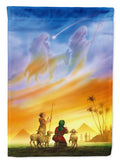 Shepherds being guided Christmas House Flag 28x40 Porch Sleeve Pole Decorative Outside Yard Banner Artwork Wall Hanging, Polyester