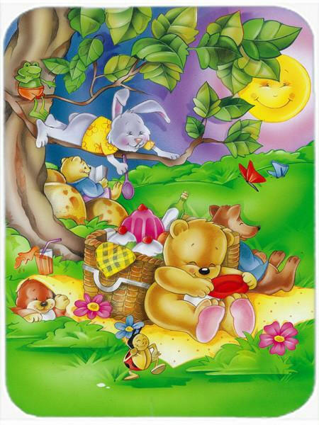 Picnic Time Animals Cutting Board Tempered Glass Kitchen Cutting Surface, Heat Resistant Chopping, Non-Slip Feet, Food Prep & Serving