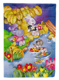 Animals Kayaking House Flag 28x40 Porch Sleeve Pole Decorative Outside Yard Banner Artwork Wall Hanging, Polyester