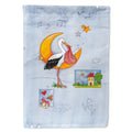 Expecting Stork bringing Baby House Flag 28x40 Porch Sleeve Pole Decorative Outside Yard Banner Artwork Wall Hanging, Polyester