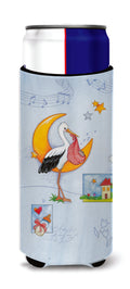 Expecting Stork bringing Baby Slim Can Hugger , Insulated Foam Hugger for 12 oz Slim Cans, Beer Bottles & Water Bottles, Printed in USA