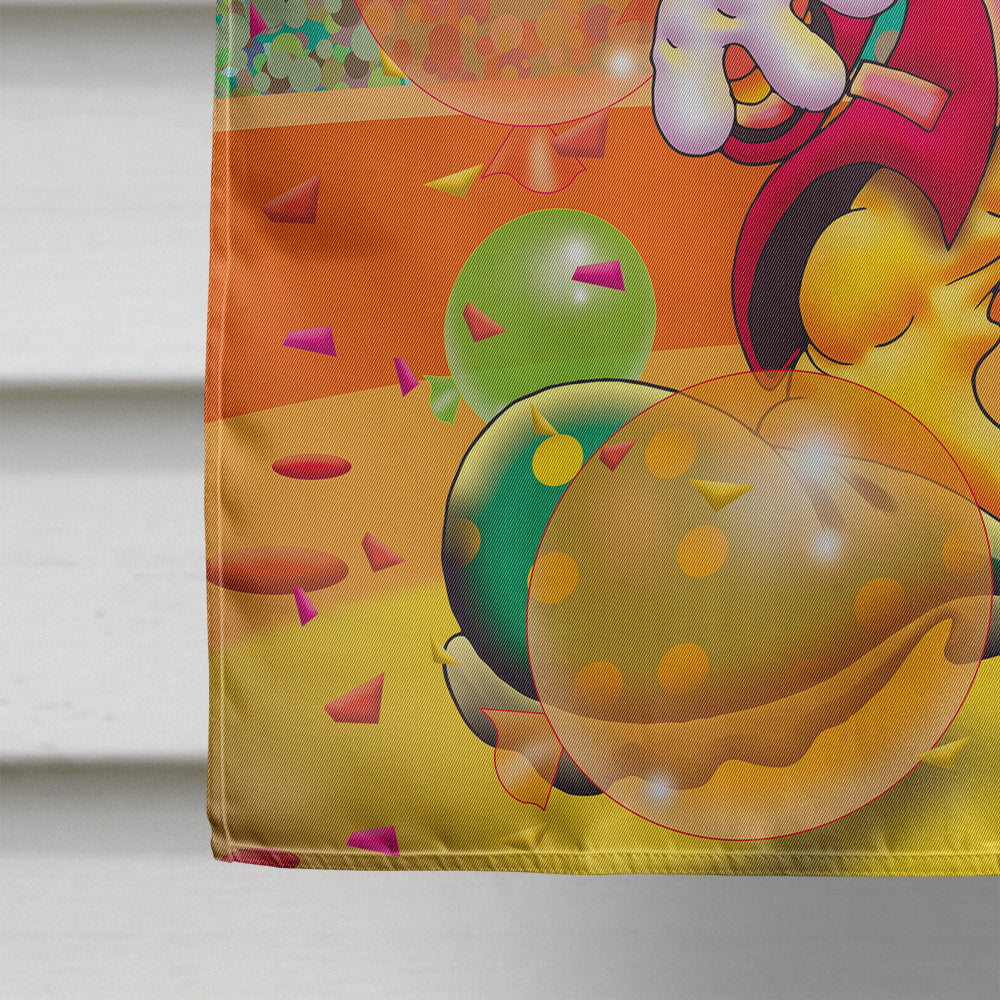 Happy Birthday Clown House Flag 28x40 Porch Sleeve Pole Decorative Outside Yard Banner Artwork Wall Hanging, Polyester