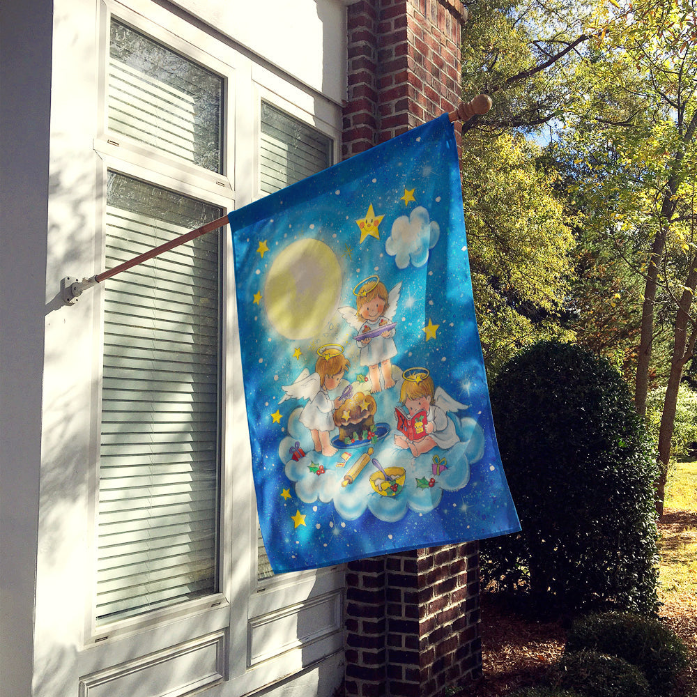 Angels Baking House Flag 28x40 Porch Sleeve Pole Decorative Outside Yard Banner Artwork Wall Hanging, Polyester