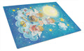 Angels Baking Cutting Board Tempered Glass Kitchen Cutting Surface, Heat Resistant Chopping, Non-Slip Feet, Food Prep & Serving
