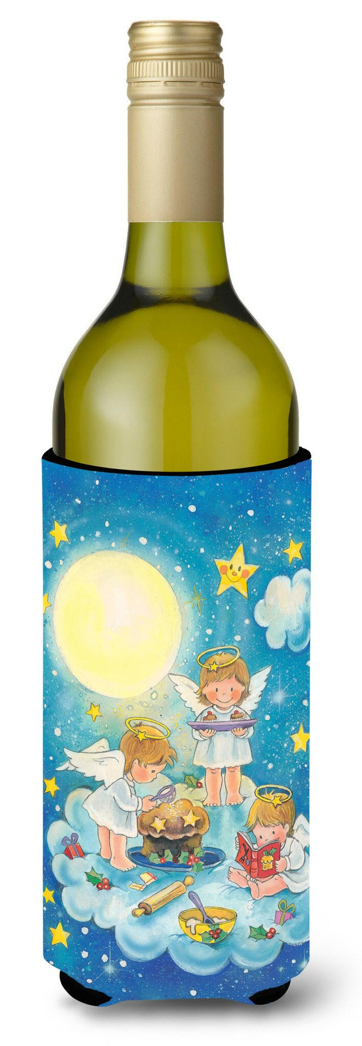 Angels Baking Wine Bottle Hugger Gift Sleeve for Standard 750 ml Bottles, Insulated Reusable Also Fits Mini Shot & Pint Bottles