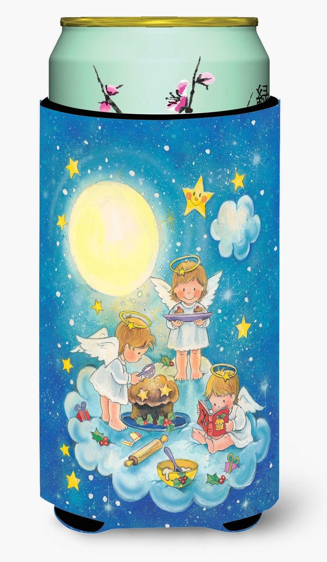 Angels Baking Tall Boy Hugger Can Cooler Sleeve Machine Washable Drink Collapsible Insulator Beverage Insulated Holder