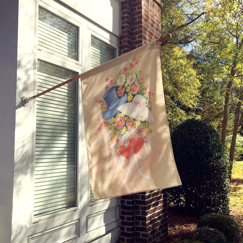 Love Valentine's Day Bouquet House Flag 28x40 Porch Sleeve Pole Decorative Outside Yard Banner Artwork Wall Hanging, Polyester