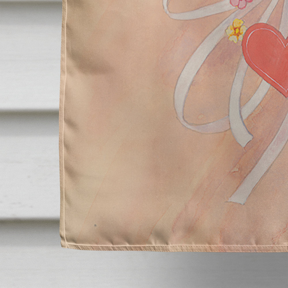 Love Valentine's Day Bouquet House Flag 28x40 Porch Sleeve Pole Decorative Outside Yard Banner Artwork Wall Hanging, Polyester