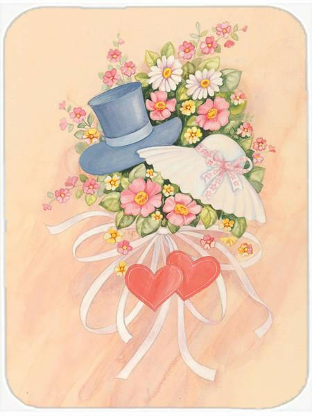 Love Valentine's Day Bouquet Cutting Board Tempered Glass Kitchen Cutting Surface, Heat Resistant Chopping, Non-Slip Feet, Food Prep & Serving