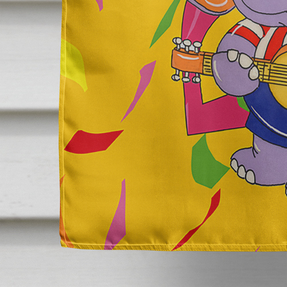Happy 2nd Birthday Age 2 House Flag 28x40 Porch Sleeve Pole Decorative Outside Yard Banner Artwork Wall Hanging, Polyester