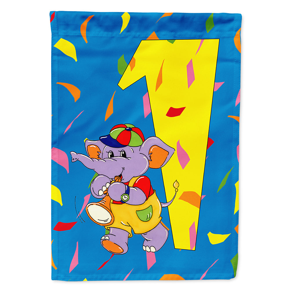Happy 1st Birthday Age 1 House Flag 28x40 Porch Sleeve Pole Decorative Outside Yard Banner Artwork Wall Hanging, Polyester