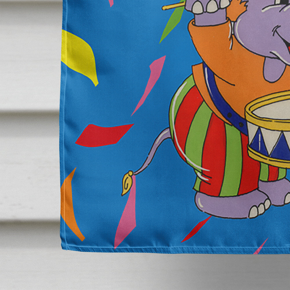 Happy 4th Birthday Age 4 House Flag 28x40 Porch Sleeve Pole Decorative Outside Yard Banner Artwork Wall Hanging, Polyester