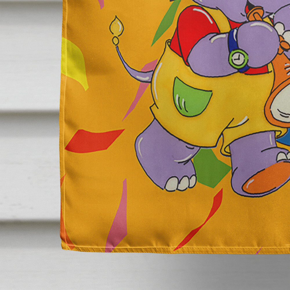 Happy 5th Birthday Age 5 House Flag 28x40 Porch Sleeve Pole Decorative Outside Yard Banner Artwork Wall Hanging, Polyester