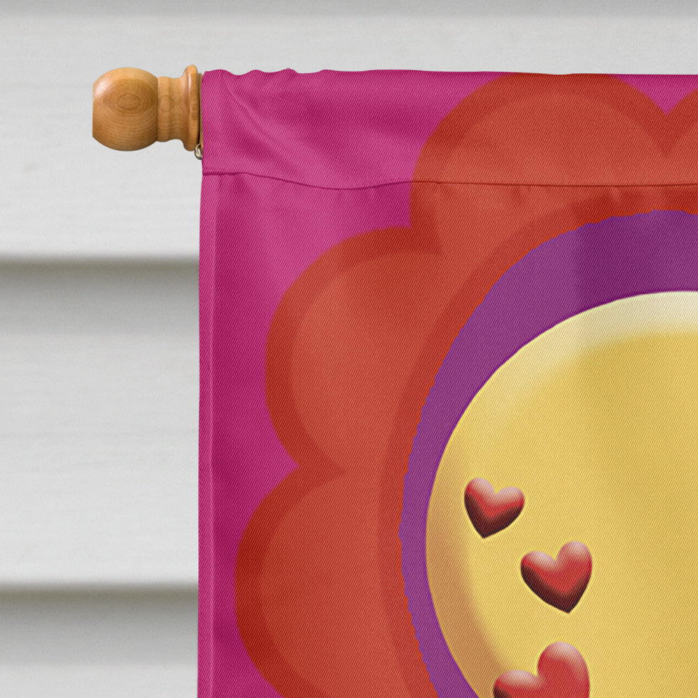 Frog Valentine's Day Date House Flag 28x40 Porch Sleeve Pole Decorative Outside Yard Banner Artwork Wall Hanging, Polyester
