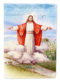 Easter Jesus is Risen House Flag 28x40 Porch Sleeve Pole Decorative Outside Yard Banner Artwork Wall Hanging, Polyester