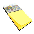 Patio Bouquet of Flowers Watercolor Sticky Note Holder Refillable Dispenser Desk Accessory 3x3 Pad Gift