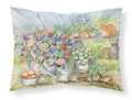 Patio Bouquet and Cat Standard Pillowcase Lightweight Super Soft Easy Care Decorative Artwork Pillowcase, Standard