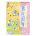 New Baby House Flag 28x40 Porch Sleeve Pole Decorative Outside Yard Banner Artwork Wall Hanging, Polyester