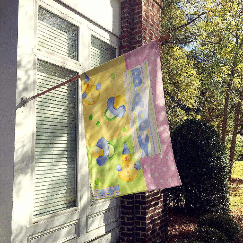 New Baby House Flag 28x40 Porch Sleeve Pole Decorative Outside Yard Banner Artwork Wall Hanging, Polyester
