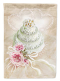 Wedding Cake House Flag 28x40 Porch Sleeve Pole Decorative Outside Yard Banner Artwork Wall Hanging, Polyester