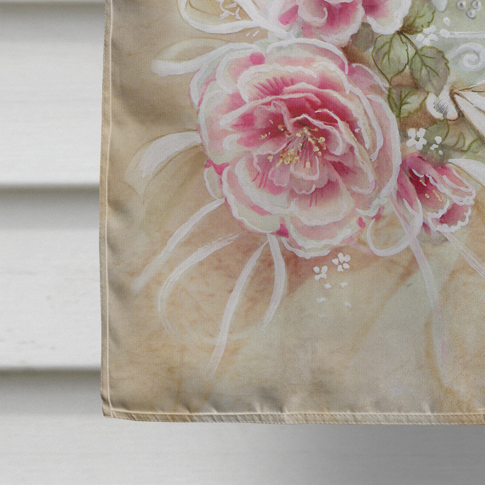 Wedding Cake House Flag 28x40 Porch Sleeve Pole Decorative Outside Yard Banner Artwork Wall Hanging, Polyester