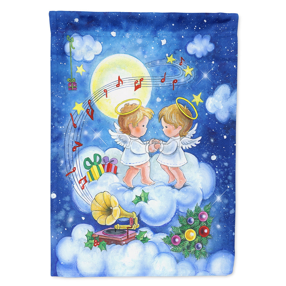 Angels Making Music Together House Flag 28x40 Porch Sleeve Pole Decorative Outside Yard Banner Artwork Wall Hanging, Polyester