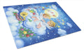 Angels Making Music Together Cutting Board Tempered Glass Kitchen Cutting Surface, Heat Resistant Chopping, Non-Slip Feet, Food Prep & Serving