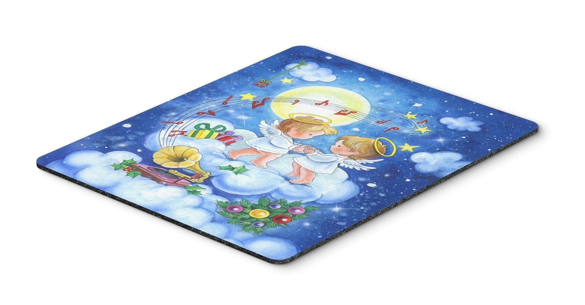 Angels Making Music Together Mouse Pad, Heat Resistant Trivet Hot Pad , Non Slip Rubber Desk Mat, Kitchen Counter Protector, Home Office Decor Gift