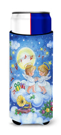 Angels Making Music Together Slim Can Hugger , Insulated Foam Hugger for 12 oz Slim Cans, Beer Bottles & Water Bottles, Printed in USA