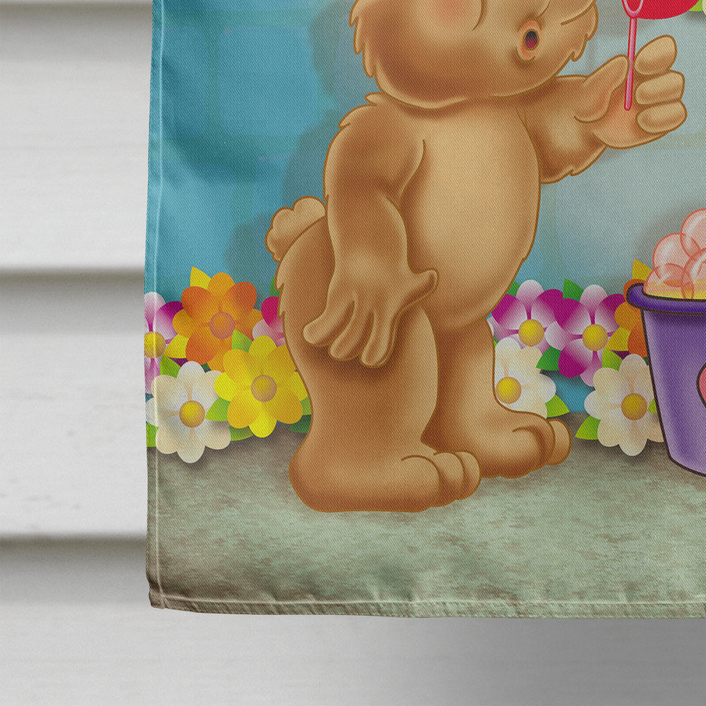 Teddy Bear Romeo and Juliet Love House Flag 28x40 Porch Sleeve Pole Decorative Outside Yard Banner Artwork Wall Hanging, Polyester