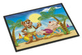 Bears Relaxing at the Beach Doormat Indoor Outdoor 18H X 27W Front Door Mat Rugs for Entryway, Non Slip Washable