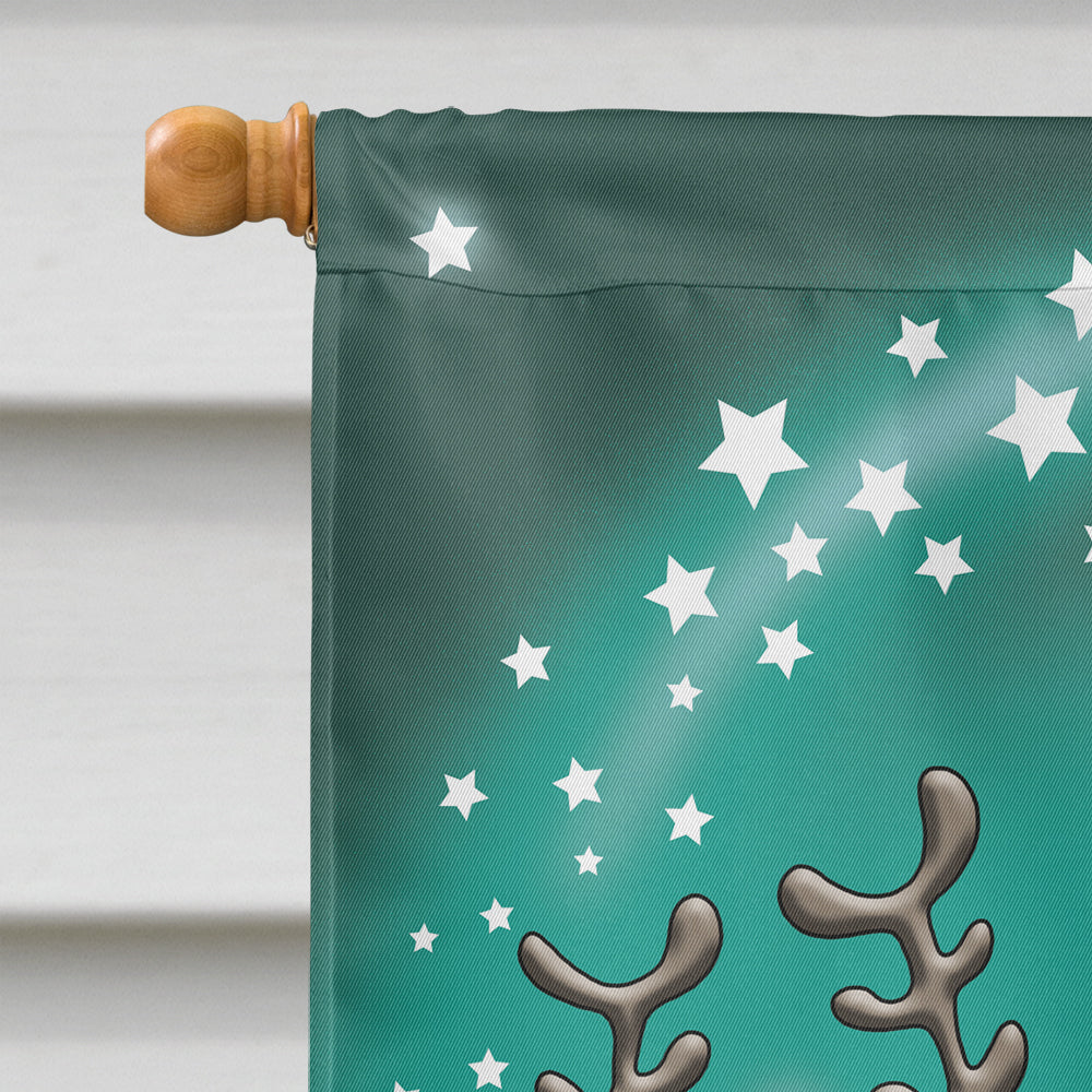 Santa Claus Christmas with the penguins House Flag 28x40 Porch Sleeve Pole Decorative Outside Yard Banner Artwork Wall Hanging, Polyester