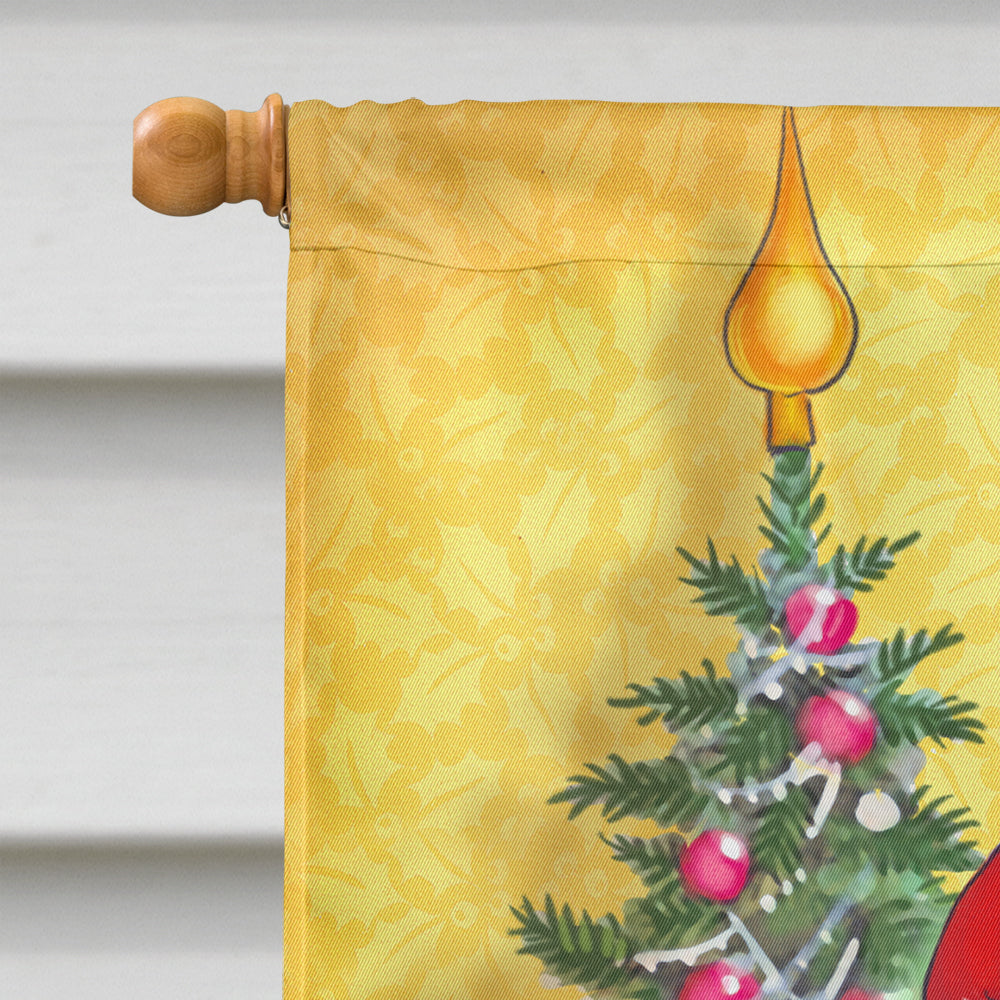 Christmas Santa and His Toys House Flag 28x40 Porch Sleeve Pole Decorative Outside Yard Banner Artwork Wall Hanging, Polyester