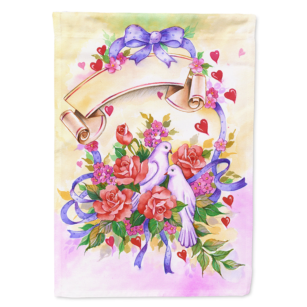 Wedding Bouquet House Flag 28x40 Porch Sleeve Pole Decorative Outside Yard Banner Artwork Wall Hanging, Polyester