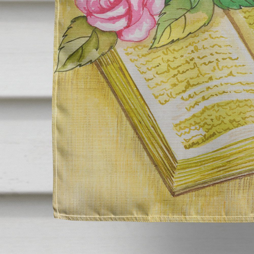 Easter Cross and Bible with Roses House Flag 28x40 Porch Sleeve Pole Decorative Outside Yard Banner Artwork Wall Hanging, Polyester