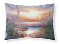 Lighthouse Scene with Boat Standard Pillowcase Lightweight Super Soft Easy Care Decorative Artwork Pillowcase, Standard