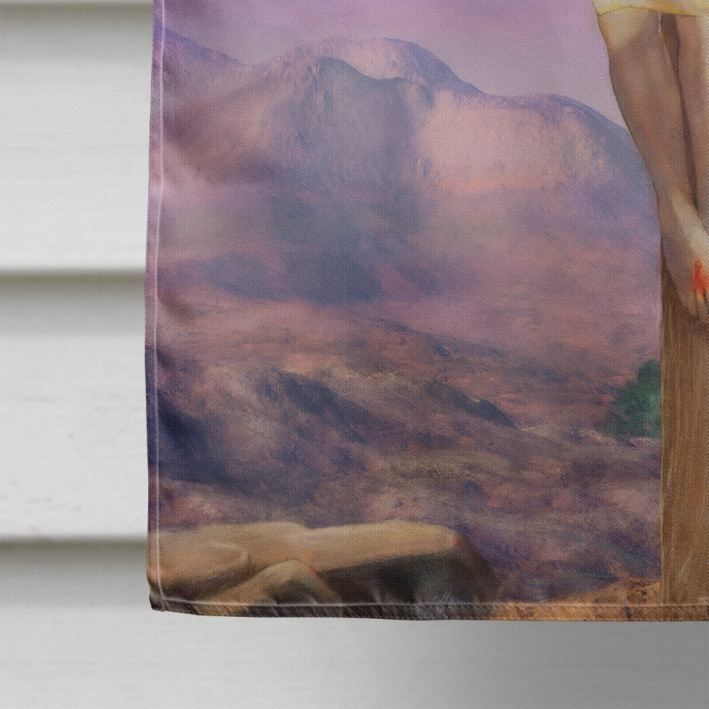Easter Jesus Crucifixion House Flag 28x40 Porch Sleeve Pole Decorative Outside Yard Banner Artwork Wall Hanging, Polyester