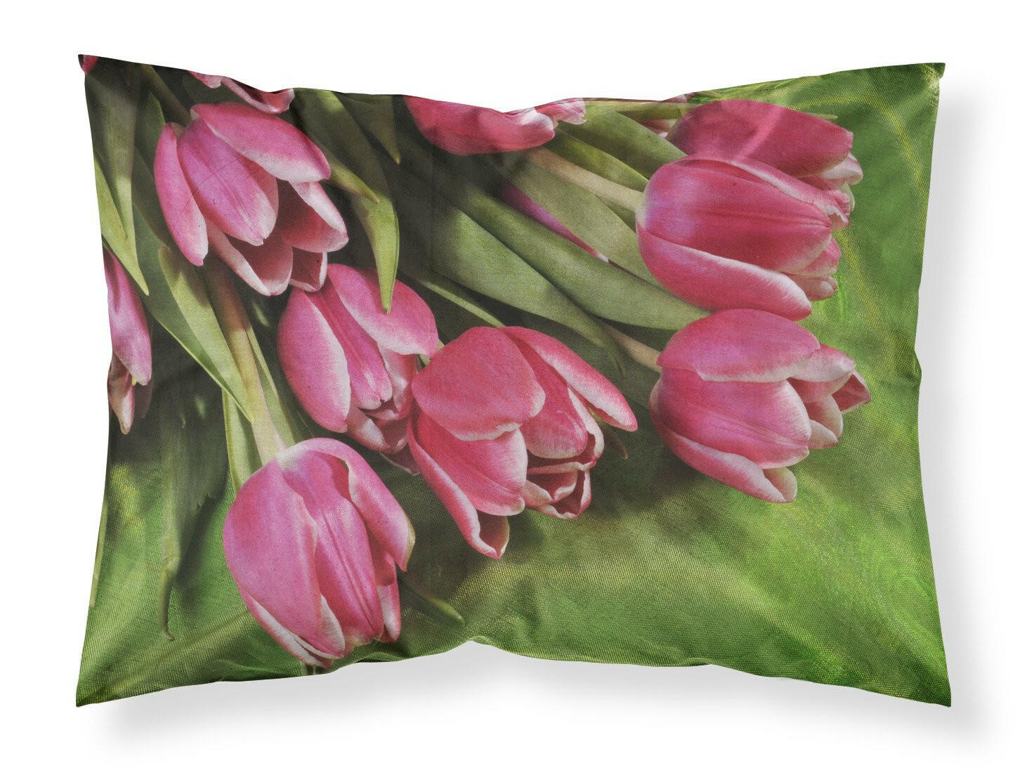 Pink Tulips Standard Pillowcase Lightweight Super Soft Easy Care Decorative Artwork Pillowcase, Standard