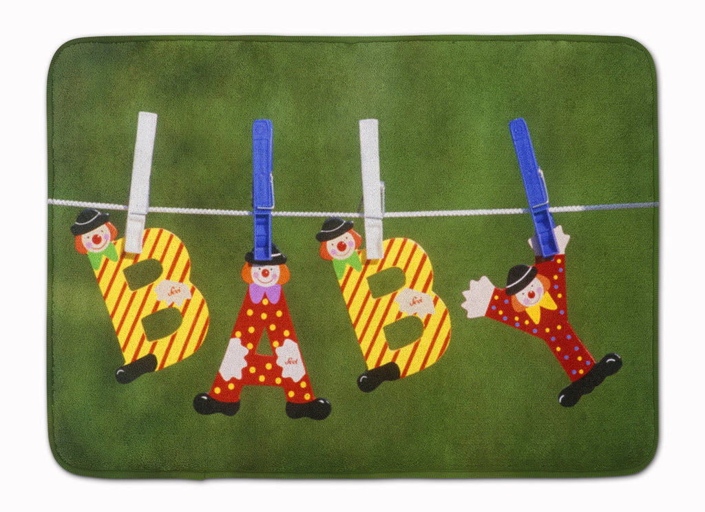 New Baby Clown Clothesline Memory Foam Kitchen Mat Machine Washable Anti-Fatigue Cushion Comfort Bath or Kitchen Rug