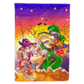 Witch Voodoo Scarecrow Halloween House Flag 28x40 Porch Sleeve Pole Decorative Outside Yard Banner Artwork Wall Hanging, Polyester