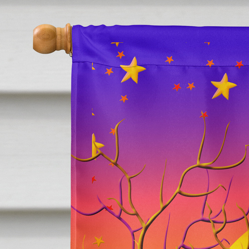 Witch Voodoo Scarecrow Halloween House Flag 28x40 Porch Sleeve Pole Decorative Outside Yard Banner Artwork Wall Hanging, Polyester