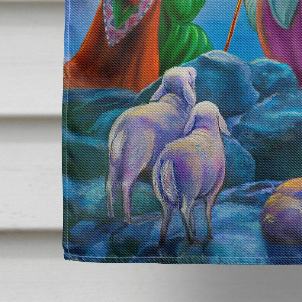 The Shepherds and Angels Appeared House Flag 28x40 Porch Sleeve Pole Decorative Outside Yard Banner Artwork Wall Hanging, Polyester